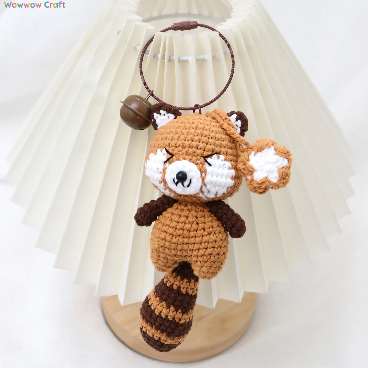 Pendants,Crochet Doll,Cute Handmade Crocheted Crying Raccoon Doll - Hand-Crochet Doll